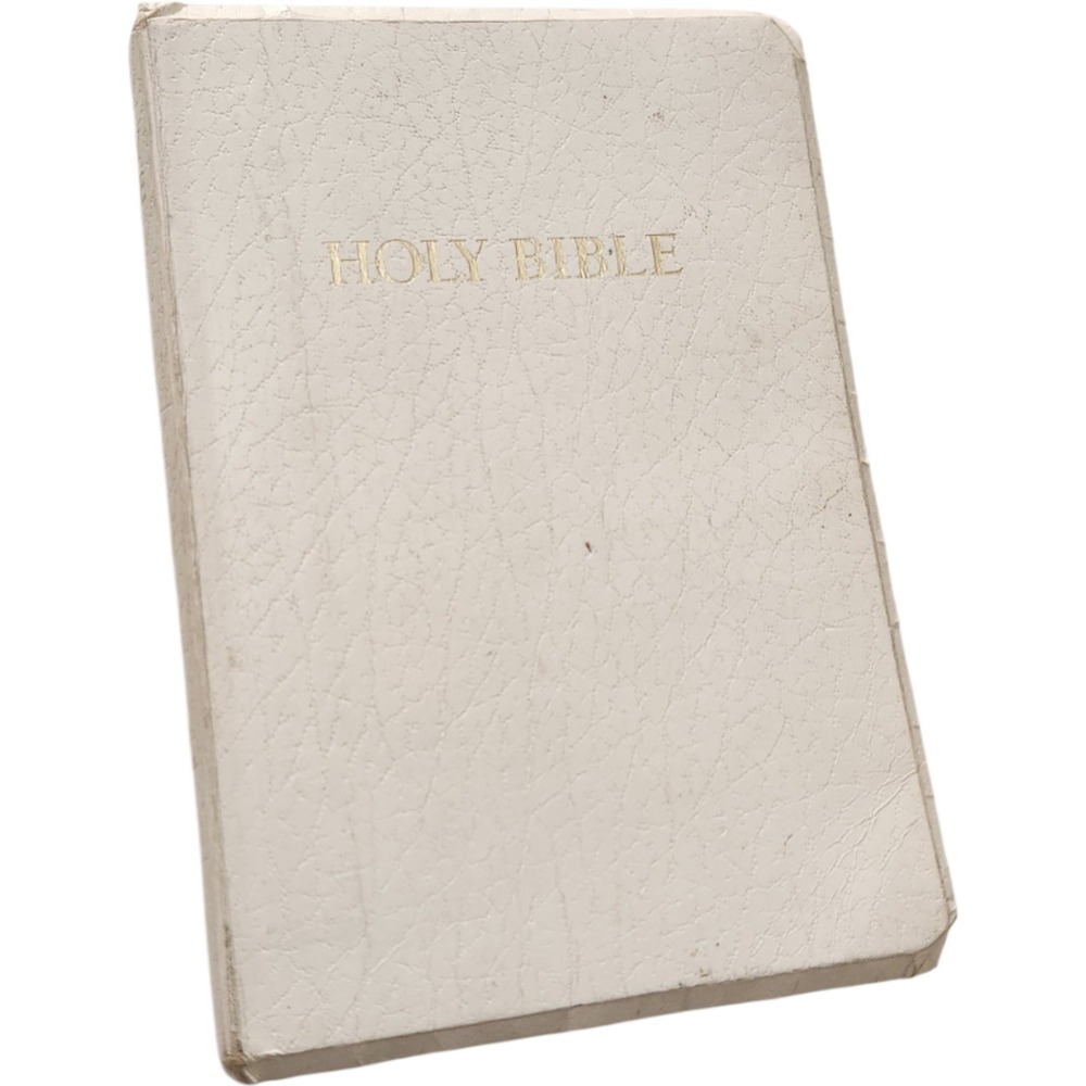 Holman Holy Bible KJV Red Letter Edition White 1979 Dictionary Study Helps